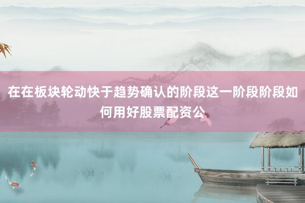 在在板块轮动快于趋势确认的阶段这一阶段阶段如何用好股票配资公